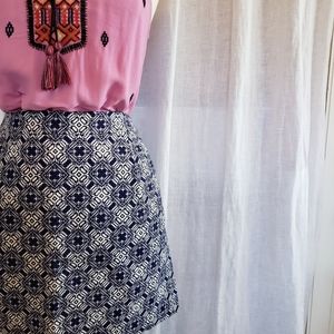 NWT Navy and White JCrew Pencil Skirt